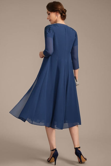 Robe Midi Charme Élégant - gallery 4