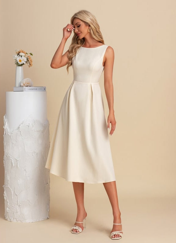 Robe Midi Col Bateau - gallery 1