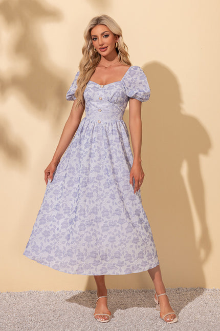 Robe Midi Rose À Volants