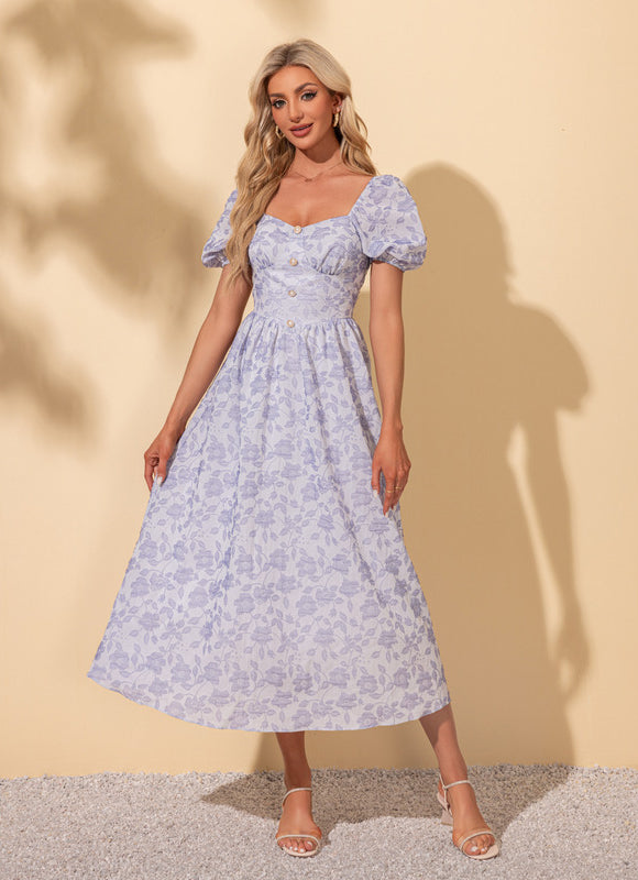Robe Midi Rose À Volants