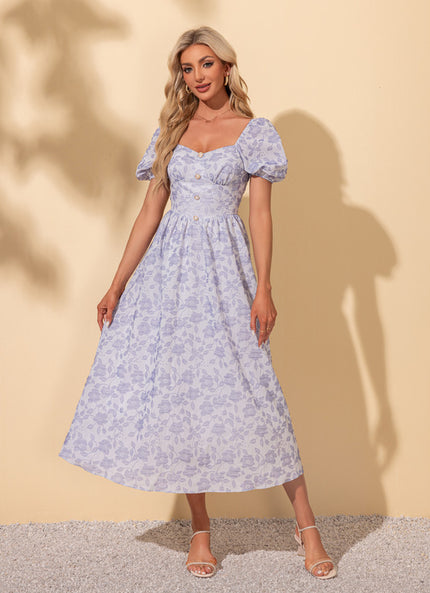 Robe Midi Rose À Volants