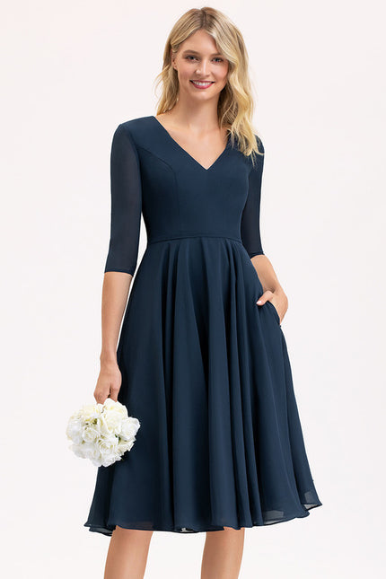Robe Midi Aérienne Marine