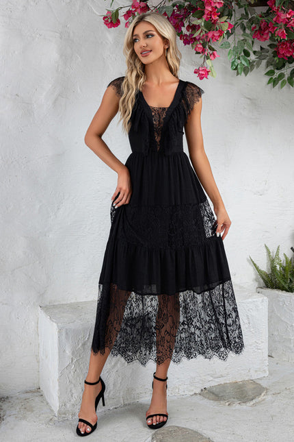 Robe Midi Dentelle Élégante - gallery 5