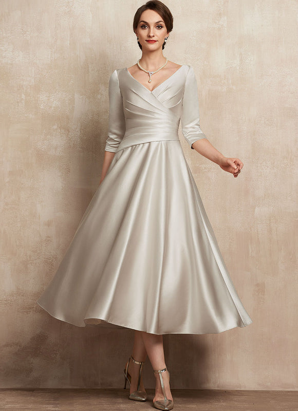 Robe Midi Satinée Éclipse