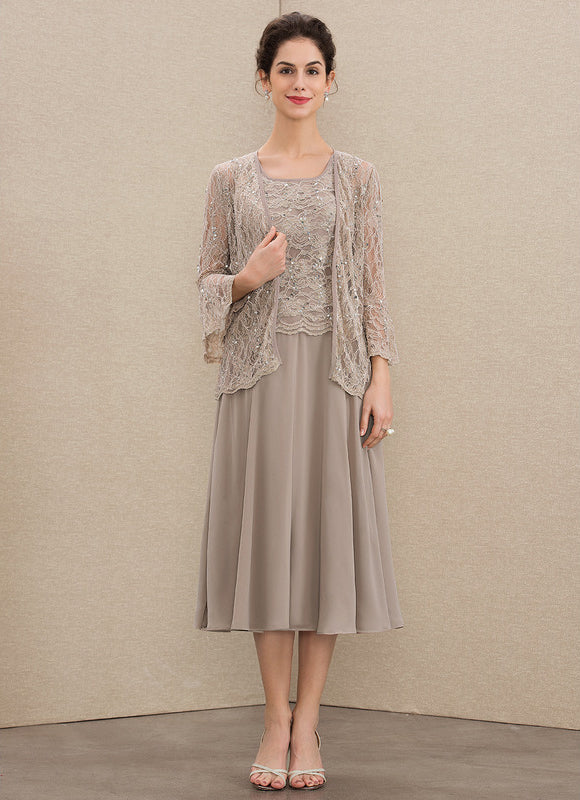 Robe Midi Manche 3 4 - gallery 1