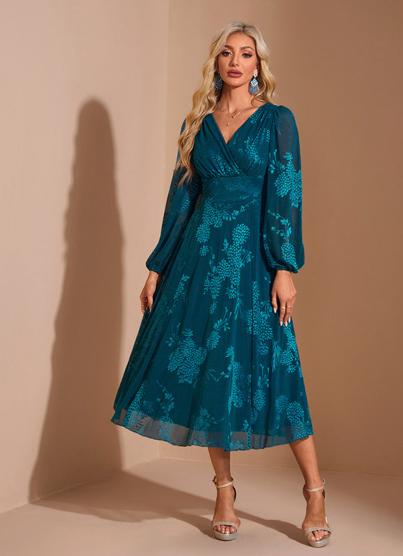 Robe Midi Évasée Brodée - gallery 3