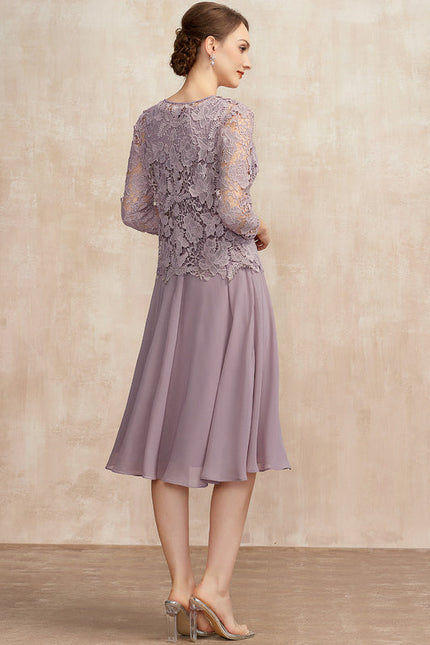 Robe Midi Vêtement Élégant Lavande - gallery 4