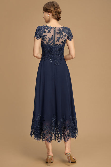 Robe Midi Bleu Élégante - gallery 2
