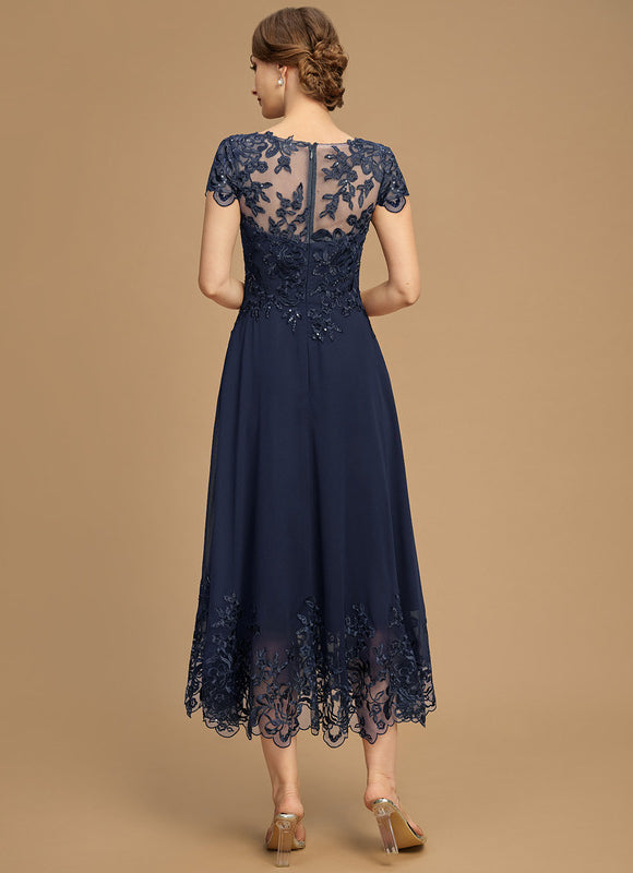Robe Midi Bleu Élégante - gallery 2