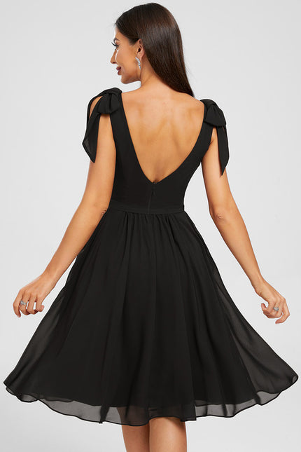 Robe Midi Noir Fluide - gallery 2