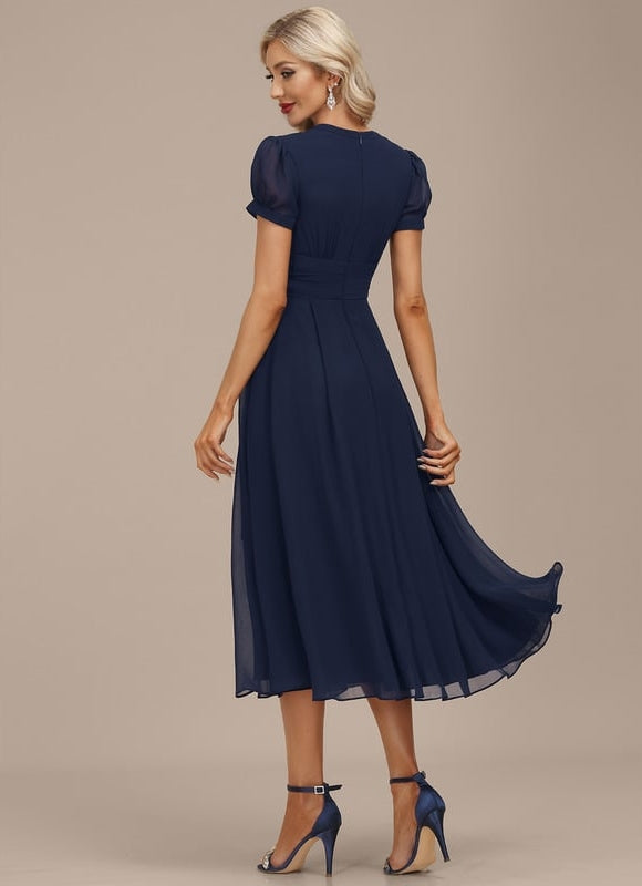 Robe Midi Chiffon Nuit - gallery 3