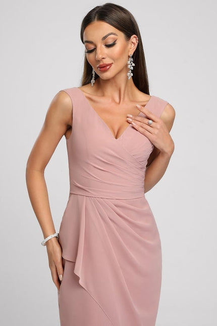Robe Midi Drapée Rose - gallery 6