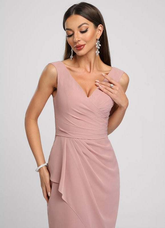 Robe Midi Drapée Rose - gallery 6