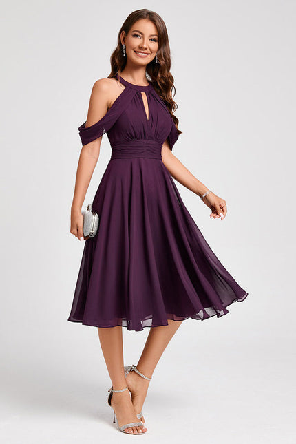 Robe Midi Violet Fluide - gallery 6