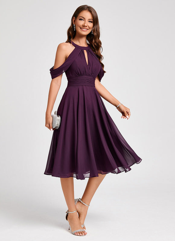 Robe Midi Violet Fluide - gallery 6