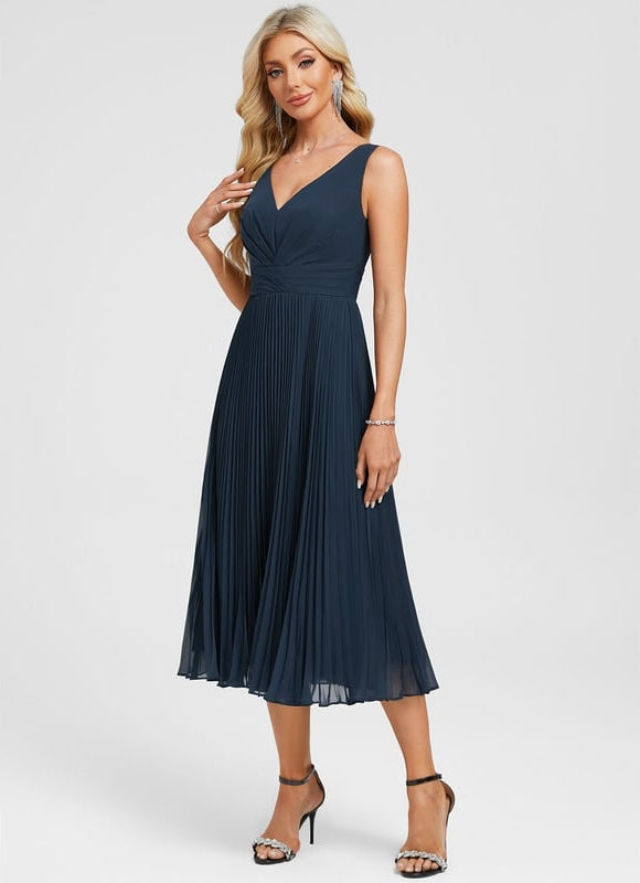 Robe Midi Fluide Grisâtre - gallery 2