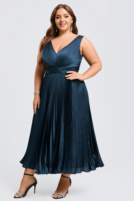 Robe Midi Satinée Plissée - gallery 9