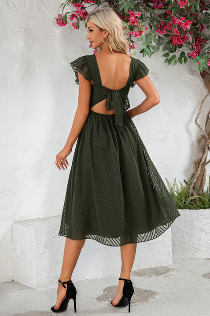 Robe Midi Midi À Rayures - gallery 1