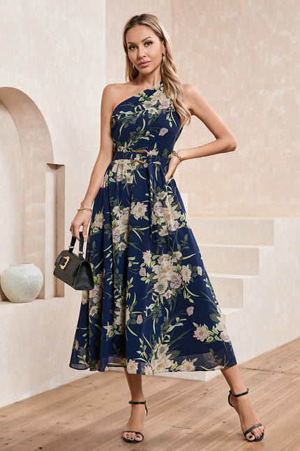 Robe Midi Asymétrique Florale