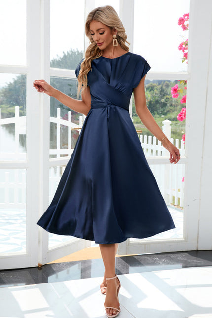 Robe Midi Satin Midi Cintrée - gallery 6