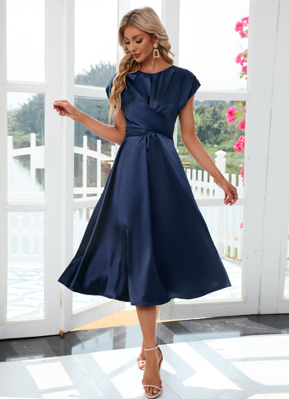 Robe Midi Satin Midi Cintrée - gallery 6