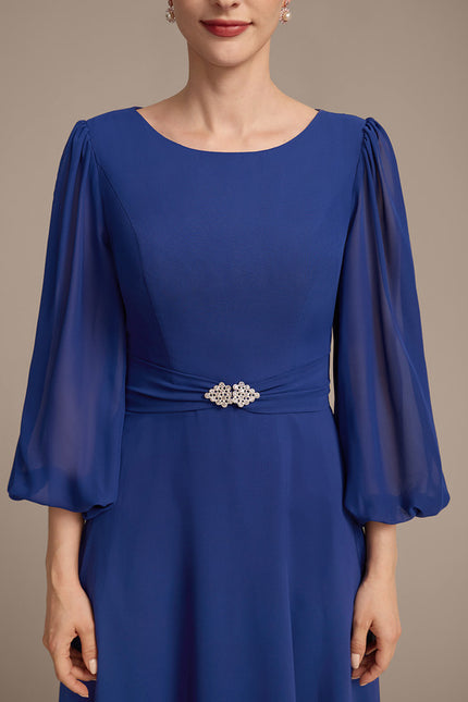 Robe Midi Bleu Majestueux - gallery 7