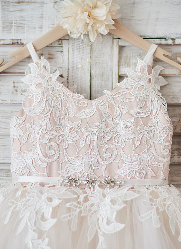 Robe Midi Enfant Dentelle Blanche - gallery 8