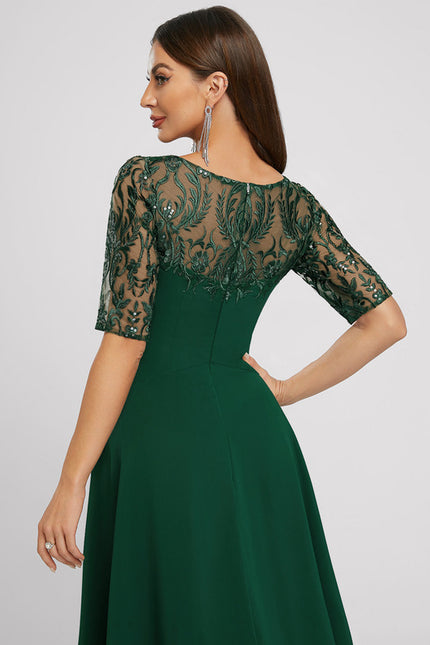 Robe Midi Cocktail Émeraude - gallery 4