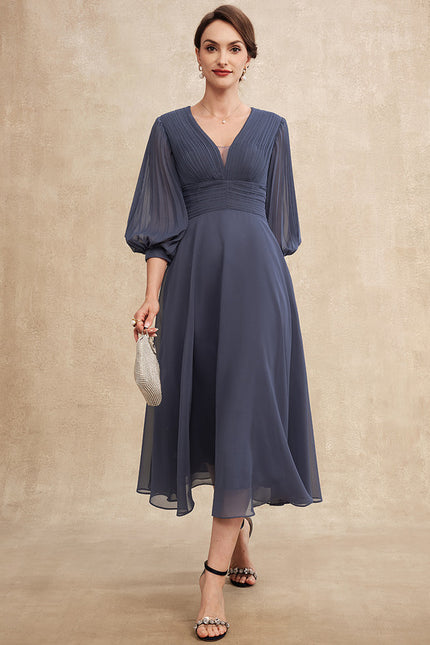 Robe Midi Fluide Marine