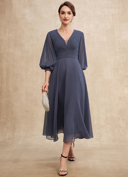 Robe Midi Fluide Marine