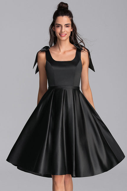 Robe Midi Satin Noir