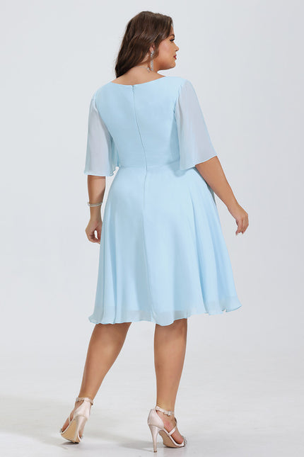 Robe Midi Aérienne Marine - gallery 8