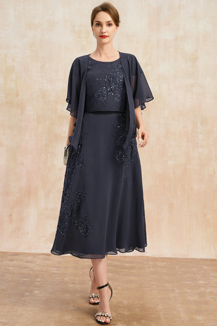 Robe Midi Manche 3 4 - gallery 1