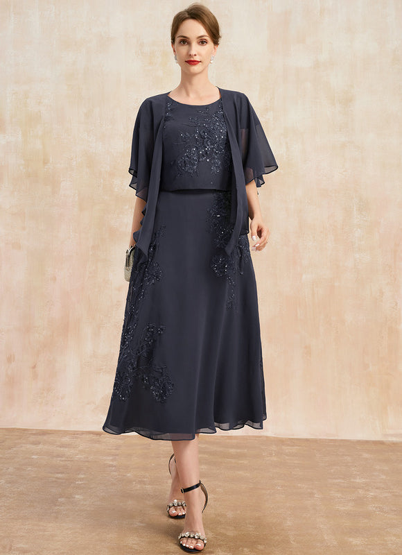 Robe Midi Manche 3 4 - gallery 1