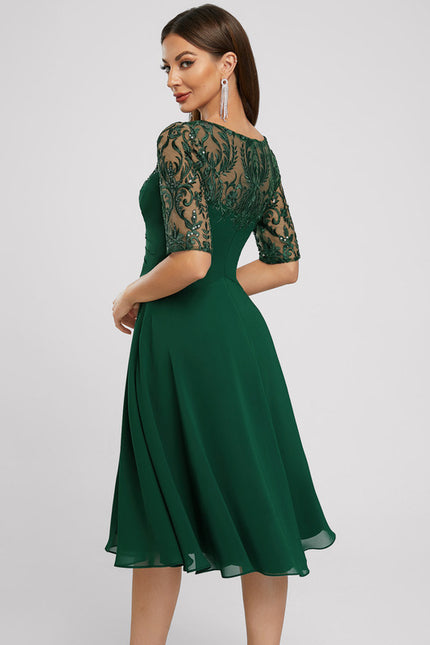 Robe Midi Cocktail Émeraude - gallery 1