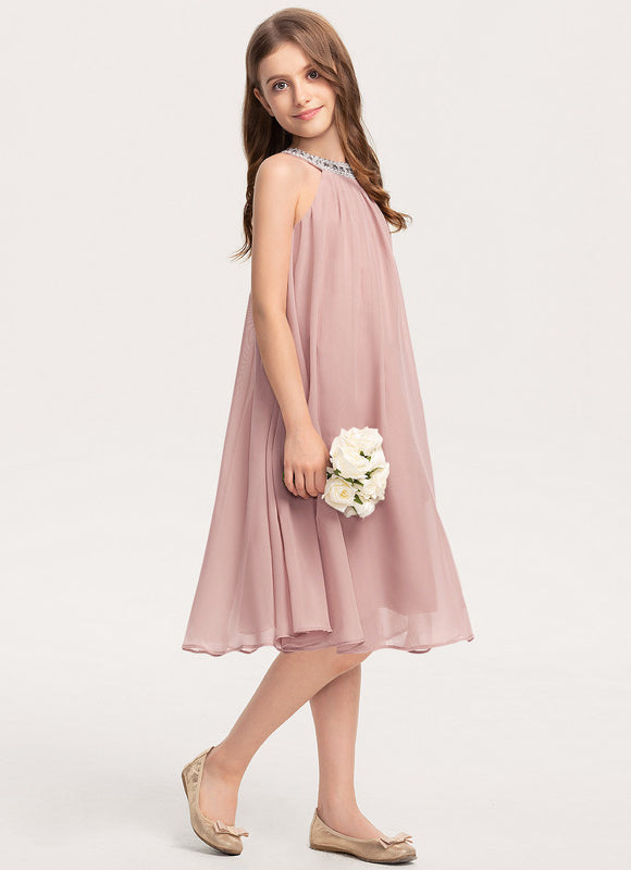 Robe Midi Mousseline Perles