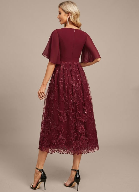 Robe Midi Émeraude Brodée - gallery 7