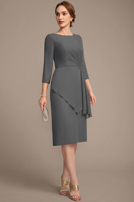 Robe Midi Marine Élégante - gallery 5