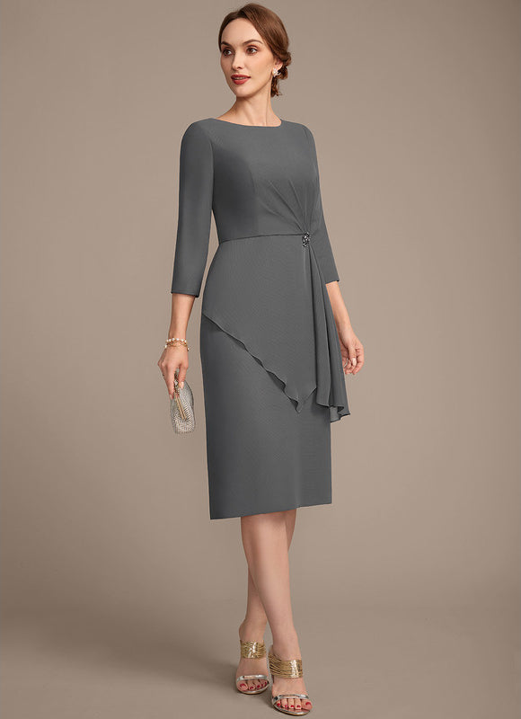 Robe Midi Marine Élégante - gallery 5