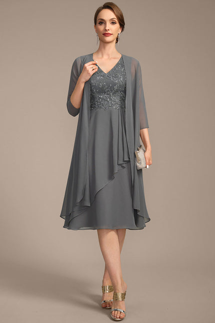 Robe Midi Sérénité Argentée - gallery 1