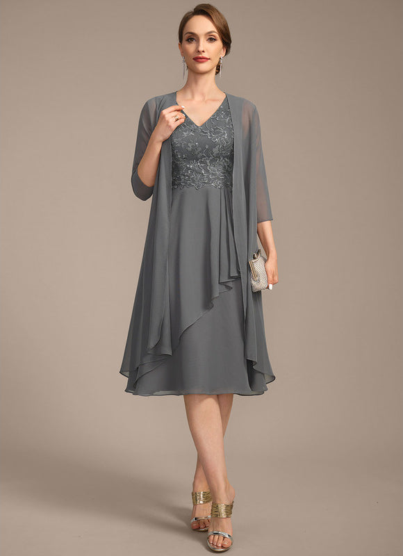 Robe Midi Sérénité Argentée - gallery 1