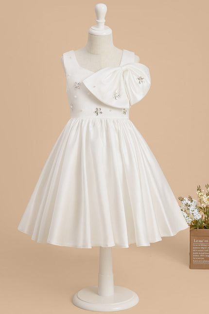 Robe Midi Satinée Blanche