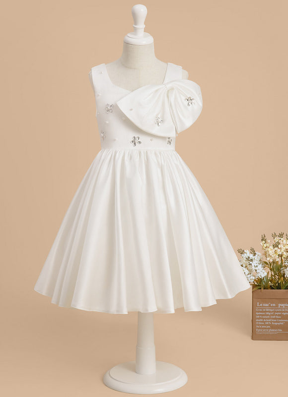 Robe Midi Satinée Blanche