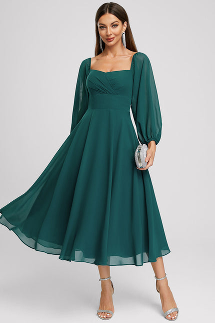 Robe Midi Mousseline Émeraude