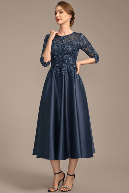Robe Midi Illusion Satinée - gallery 4