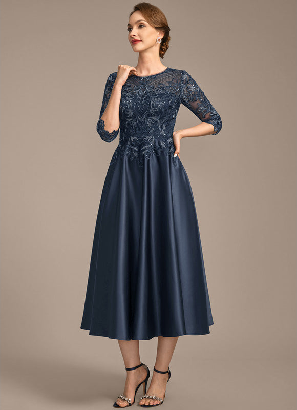 Robe Midi Illusion Satinée - gallery 4