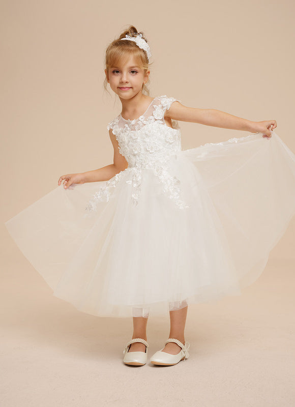 Robe Midi Enfant Évasée Tulle - gallery 9