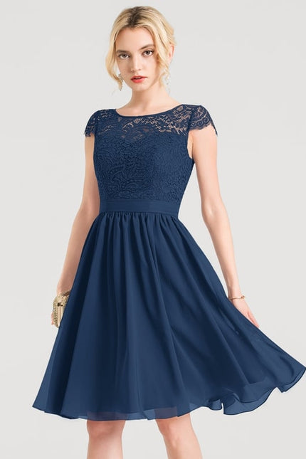 Robe Midi Dentelle Aubergine - gallery 6