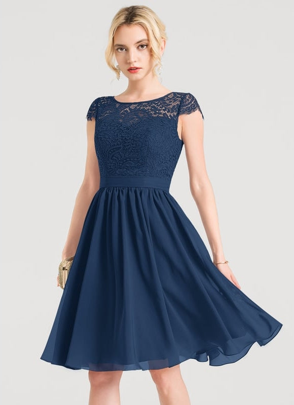 Robe Midi Dentelle Aubergine - gallery 6