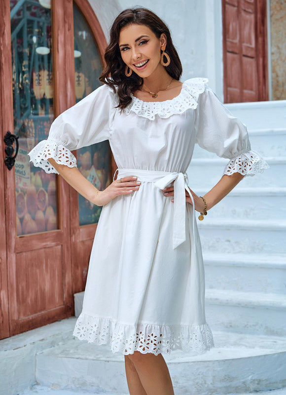 Robe Midi Coton Brodée - gallery 6